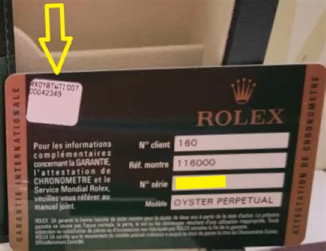 garanzia rolex numeri in basso a destra|Info codici su garanzia .